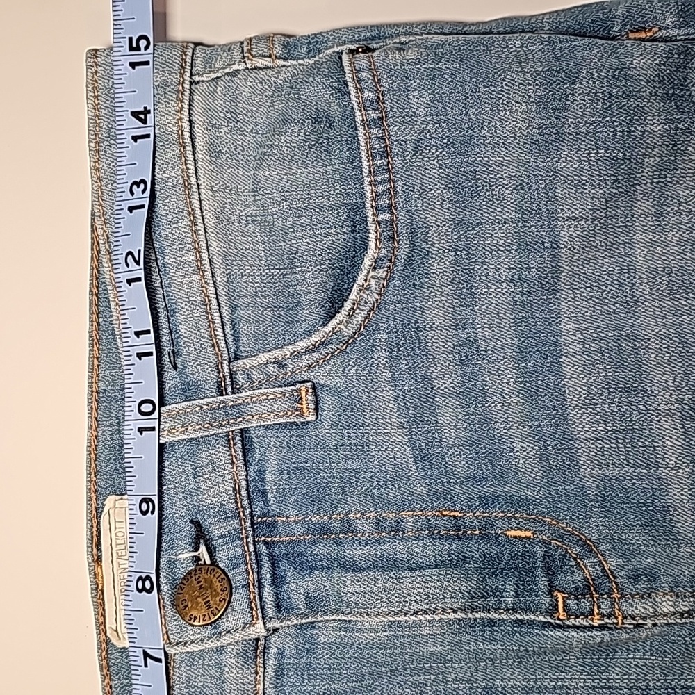 Current/Elliot The Stilleto Pencil Skirt Jean Denim Mid-Length USA Whiskey 26 - Picture 6 of 7